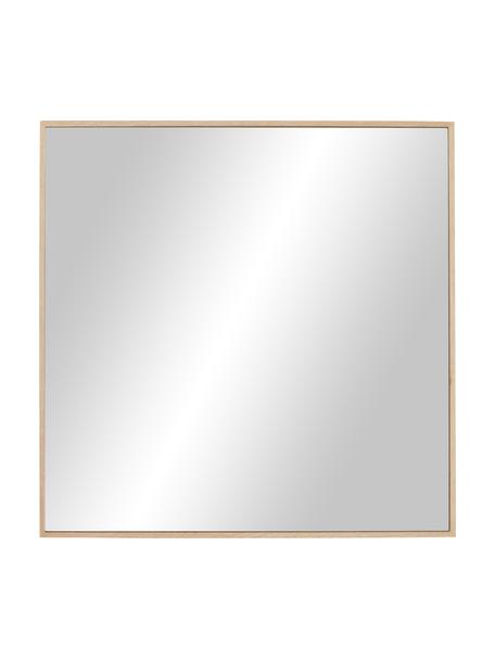 Specchio rettangolare da parete con cornice in legno marrone Avery, Cornice: legno di quercia, Superficie dello specchio: lastra di vetro, Marrone, Larg. 55 x Alt. 55 cm