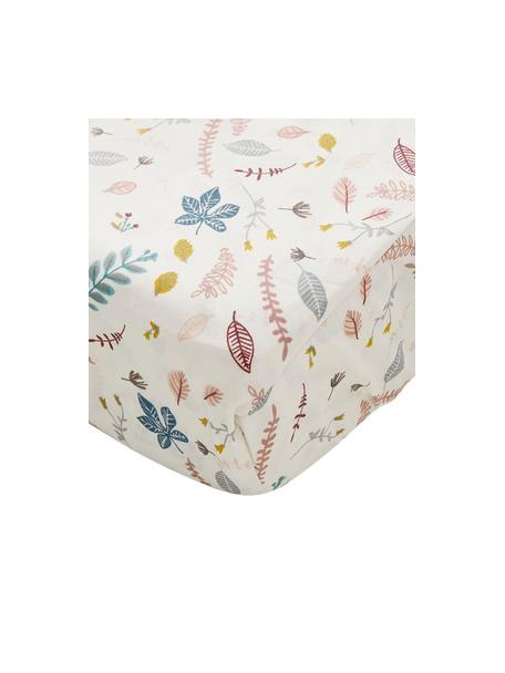 Poszewka na przewijak z bawełny organicznej Pressed Leaves, 100% bawełna organiczna z certyfikatem OCS, Kremowobiały, wielobarwny, we wzór, S 50 x D 65 cm
