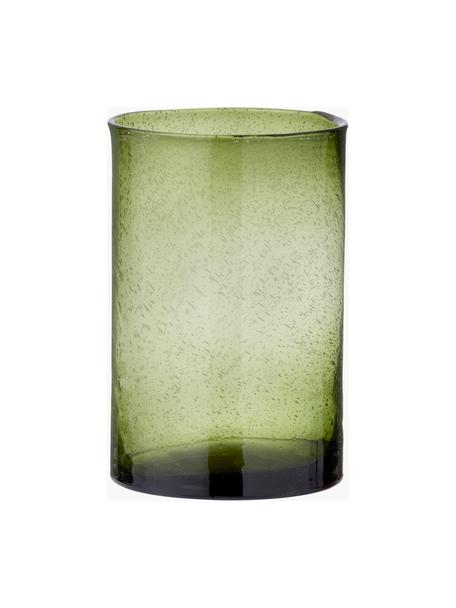 Sklenená váza Salon, V 26 cm, Sklo, Zelená, polopriehľadná, Ø 17 x V 26 cm