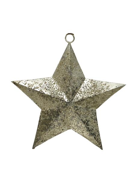 Deko-Stern Shimmer, 4 Stück, Metall, Goldfarben, B 11 x H 11 cm