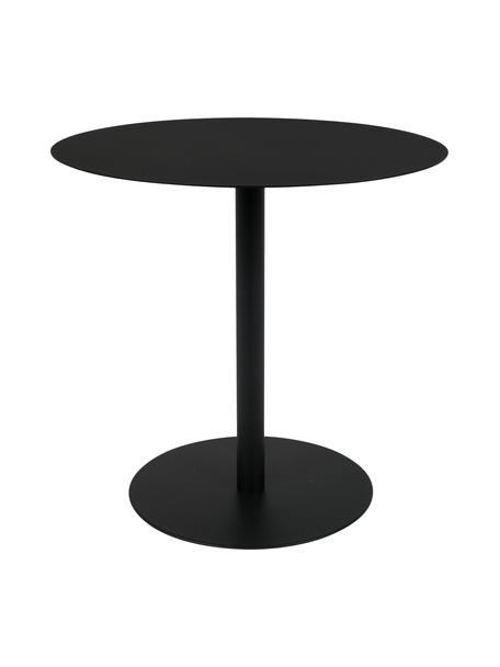 Mesa auxiliar de metal Snow, Metal, pintado en polvo, Negro, Ø 35 x Al 45 cm