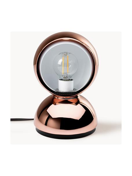 Kleine verstelbare tafellamp Eclisse, Lampenkap: polycarbonaat, technopoly, Frame: gecoat staal, Koperkleurig, Ø 12 x H 18 cm