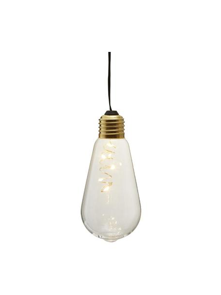 Lámparas decorativas LED Glow, 2 uds., Pantalla: vidrio, Cable: plástico, Latón, transparente, Ø 6 x Al 13 cm