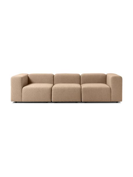 Modulares Bouclé-Sofa Lena (4-Sitzer), Bezug: Bouclé (93 % Polyester, 6, Gestell: Kiefernholz, Schichtholz,, Bouclé Sandfarben, B 284 x T 106 cm