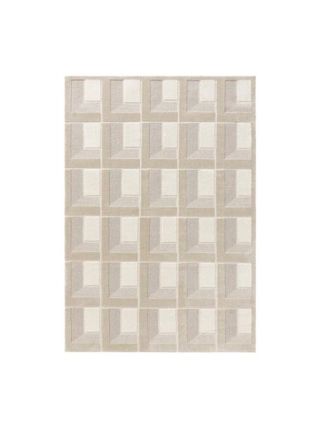 Gemusterter Teppich Eve, 60 % Polypropylen, 40 % Polyester, Beigetöne, B 160 x L 230 cm (Größe M)