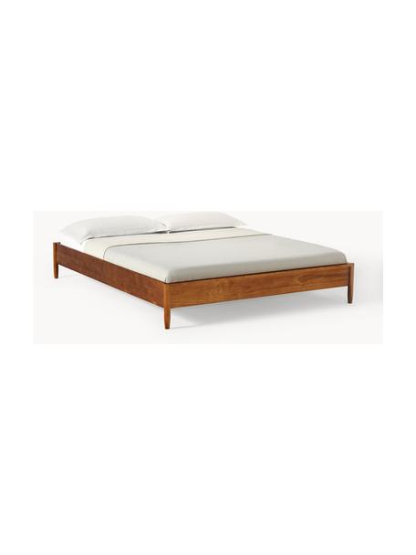 Dřevěná postel z borovicového dřeva Windsor, Masivní borovicové dřevo, certifikováno FSC, Borovicové dřevo, tmavé, Š 180 cm, D 200 cm