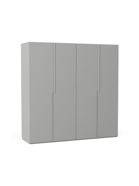 Modulaire draaideurkast Leon in grijs, 200 cm breed, diverse varianten, Frame: spaanplaat, FSC-gecertifi, Grijs, Basis interieur, hoogte 200 cm