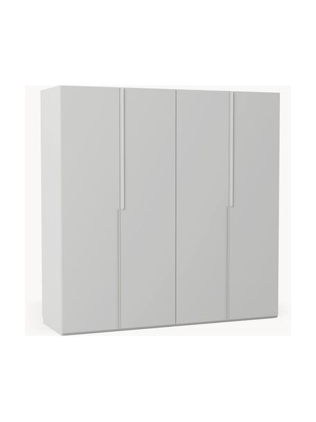 Modulaire draaideurkast Leon, 200 cm breed, diverse varianten, Lichtgrijs, Basis interieur, B 200 x H 200 cm