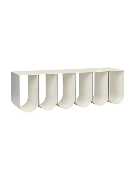 Metall-Wandregal Curved, Stahl, pulverbeschichtet, Beige, B 80 x H 25 cm