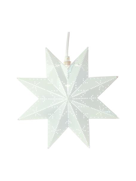 Estrella luminosa de metal Karina, Cable: plástico, Blanco, Ø 28 cm