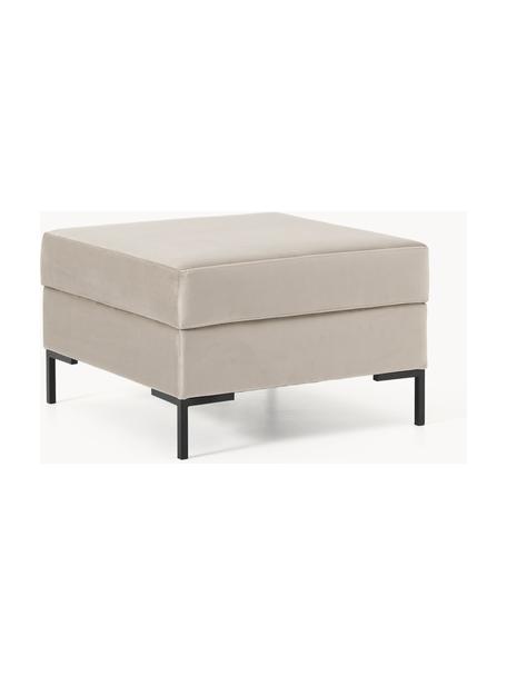 Sofa-Hocker Luna aus Samt mit Stauraum, Bezug: Samt (100 % Polyester) De, Gestell: Massives Buchenholz, Schi, Samt Greige, Goldfarben, B 77 x H 49 cm