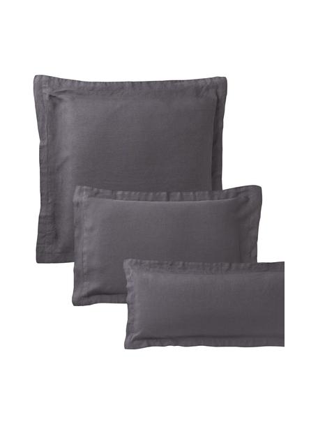 Gewaschener Leinen-Kopfkissenbezug Pure, 100 % Leinen
Fadendichte 110 TC, Standard Qualität

Das in diesem Produkt verwendete Material ist schadstoffgeprüft und zertifiziert nach STANDARD 100 by OEKO-TEX®, 15.HIN.65948, HOHENSTEIN HTTI, Dunkelgrau, B 40 x L 80 cm