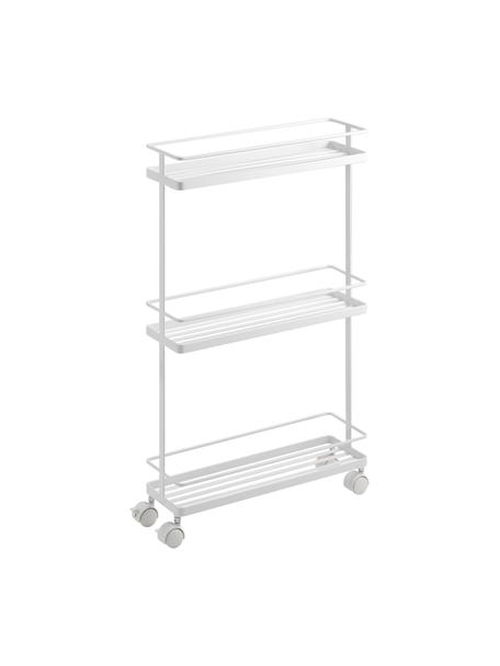 Carrito organizador con ruedas Tower, Acero recubierto, Blanco, An 38 x Al 66 cm