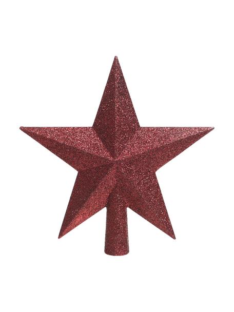 Estrella Árbol de Navidad irrompible Stern, Ø 19 cm, Plástico, purpurina, Rojo, An 19 x Al 19 cm