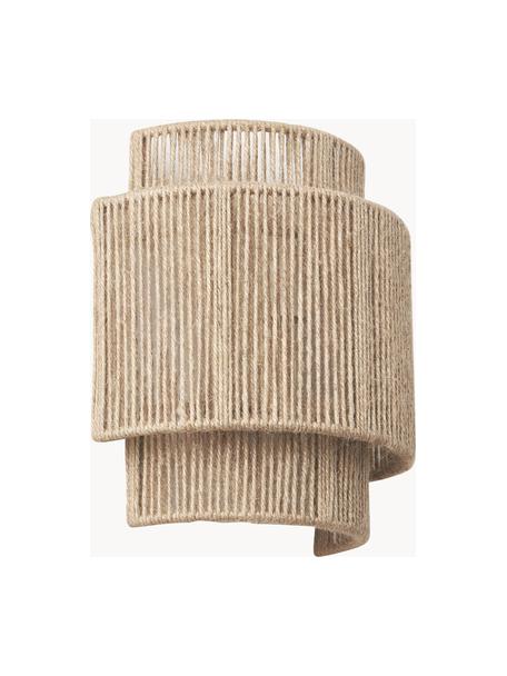 Aplique de yute Cecillia, Pantalla: yute, metal, Marrón claro, An 23 x Al 25 cm