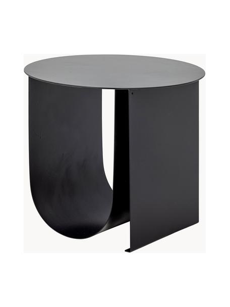 Table d'appoint ronde en métal Cher, Acier, enduit, Noir, Ø 43 x haut. 38 cm