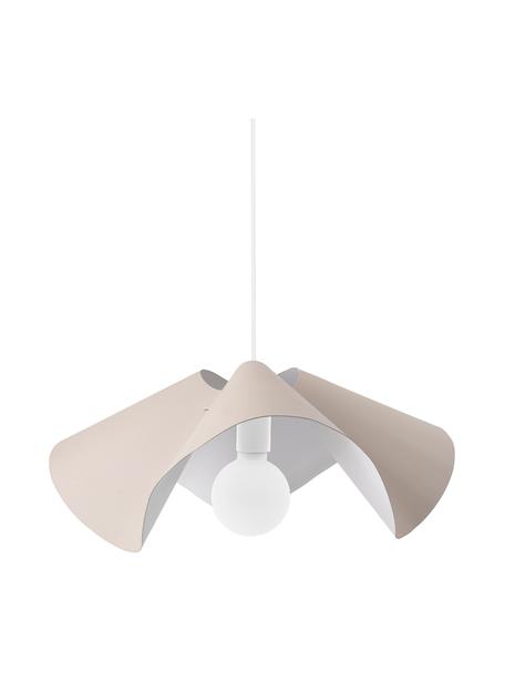 Lámpara de techo de diseño Volang, Pantalla: metal recubierto, Anclaje: metal recubierto, Cable: cubierto en tela, Beige, Ø 50 x Al 21 cm