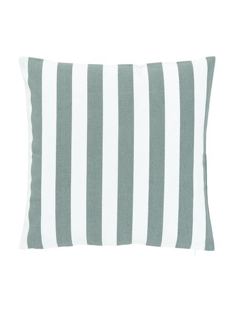 Federa arredo a righe color verde salvia/bianco Timon, 100% cotone, Verde, bianco, Larg. 40 x Lung. 40 cm