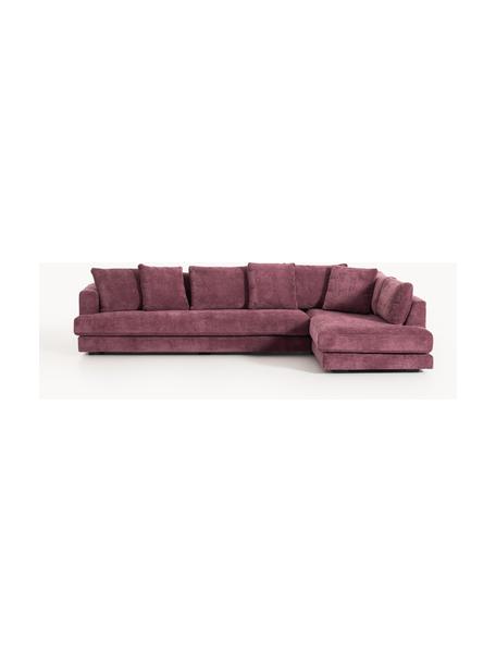 XL Ecksofa Tribeca, Bezug: 100 % Polyester Der strap, Gestell: Buchenholz, Kiefernholz, , Webstoff Aubergine, B 326 x T 192 cm, Eckteil rechts