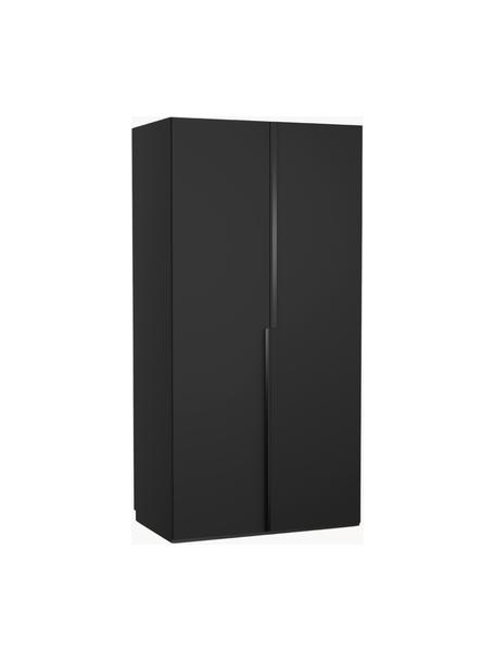 Armoire modulaire à portes battantes Leon, larg. 100 cm, plusieurs variantes, Noir, Basic Interior, larg. 100 x haut. 200 cm