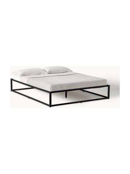 Cama de metal Neptun, Metal con pintura en polvo, Negro, Cama 180/200 cm (260 x 220 cm)