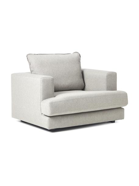 Poltrona Tribeca, Rivestimento: 100% poliestere Il rivest, Struttura: legno di pino massiccio, Gambe: legno massiccio di faggio, Tessuto grigio beige, Larg. 110 x Prof. 96 cm