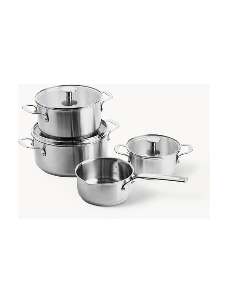 Batería de cocina KitchenAid, 7 uds., Plateado, Set de diferentes tamaños, 7 pzas.