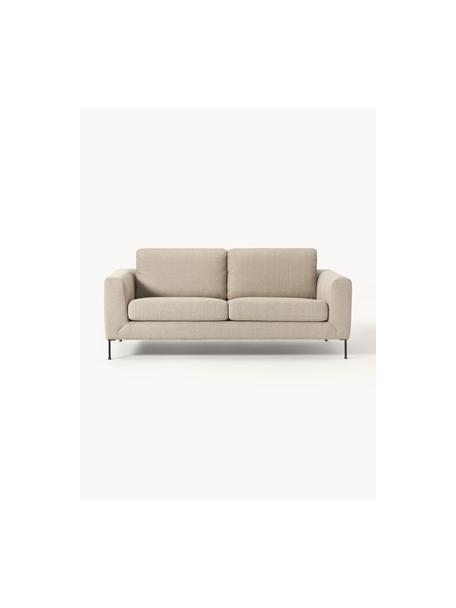 Sofa Cucita (2-Sitzer), Bezug: Webstoff (Polyester) Der , Gestell: Massives Kiefernholz, FSC, Füße: Metall, lackiert, Webstoff Beige, B 187 x T 94 cm