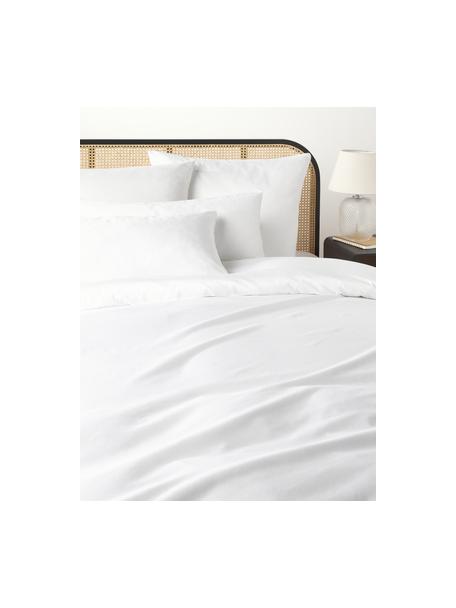 Baumwollsatin-Bettdeckenbezug Comfort in Weiß, Webart: Satin Fadendichte 250 TC,, Weiß, B 135 x L 200 cm