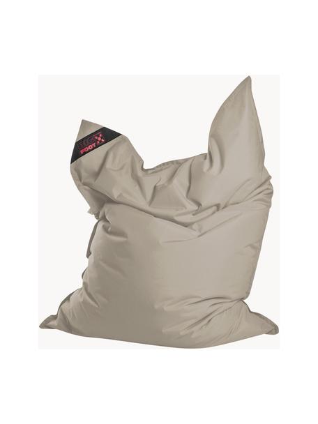 Pouf sacco grande Scuba, Rivestimento: 100% polipropilene resist, Beige, Larg. 130 x Alt. 170 cm