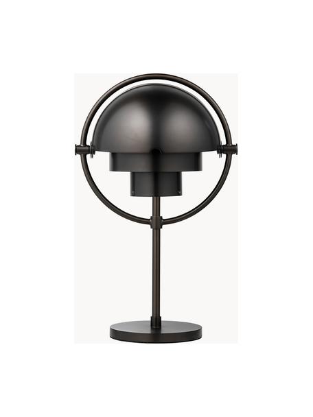 Lampada da tavolo portatile con luce regolabile Multi-Lite, orientabile, Ottone rivestito, Nero opaco, Ø 15 x Alt. 30 cm