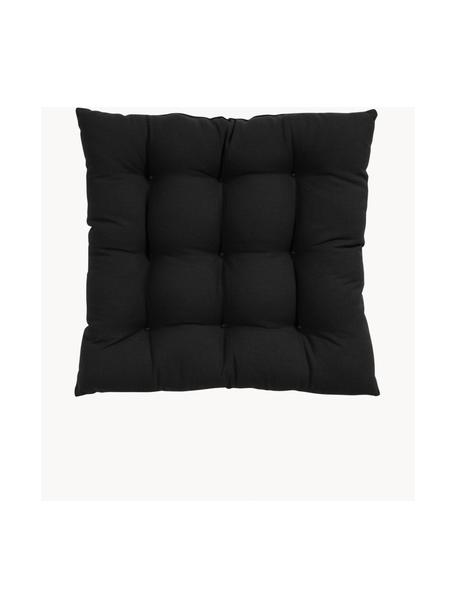 Sitzkissen Ava, 2 Stück, Bezug: 100 % Baumwolle, Schwarz, B 40 x L 40 cm