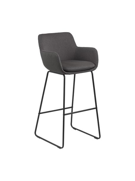 Barové židle Lisa, 2 ks, Tmavě šedá, černá, Š 52 cm, V 100 cm