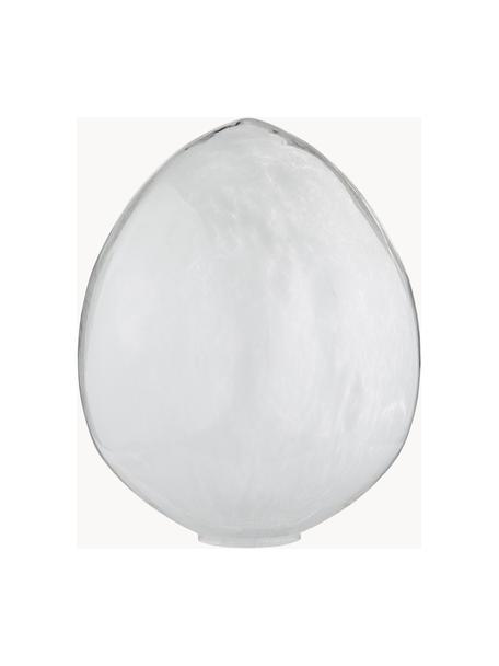 Pieza decorativa huevo artesanal Murina, Vidrio, Transparente, Ø 22 x Al 30 cm