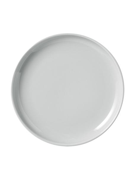 Piattino da dessert in porcellana Nessa 4 pz, Porcellana a pasta dura di alta qualità, Grigio chiaro, Ø 19 x Alt. 3 cm