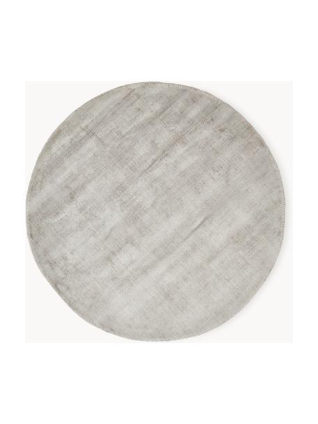 Ručně tkaný kulatý viskózový koberec Jane, Greige, Ø 115 cm (velikost S)