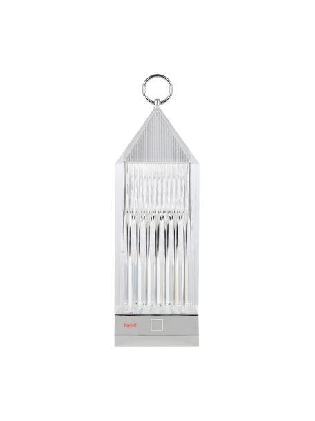 Prenosná stolová lampa Lantern, Umelá hmota, Odtiene striebornej, Š 10 x V 31 cm