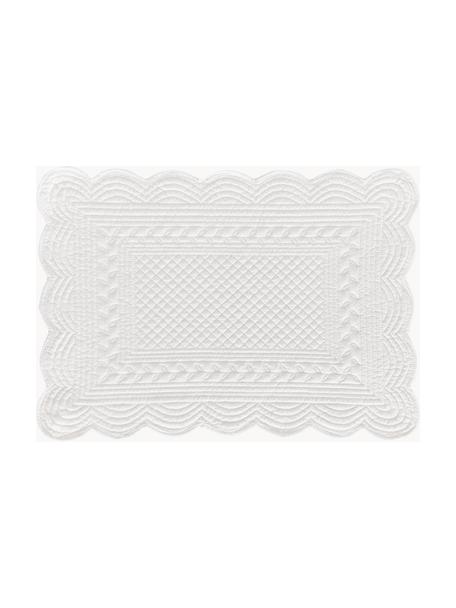 Placemats Boutis, 2 stuks, 100% katoen, Wit, B 34 x L 48 cm