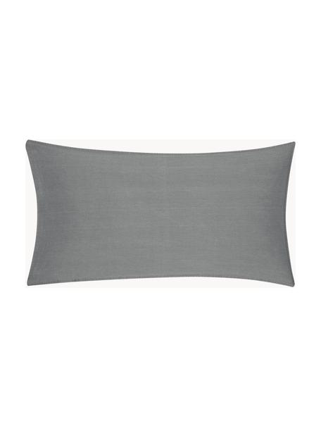 Poszewka na poduszkę z bawełny z efektem sprania Arlene, 2 szt., Ciemny  szary, S 40 x D 80 cm