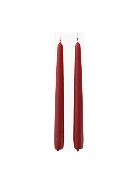 Candele a bastoncino Madeon 2 pz, 40% stearina, 60% paraffina, Rosso vino, Alt. 25 cm