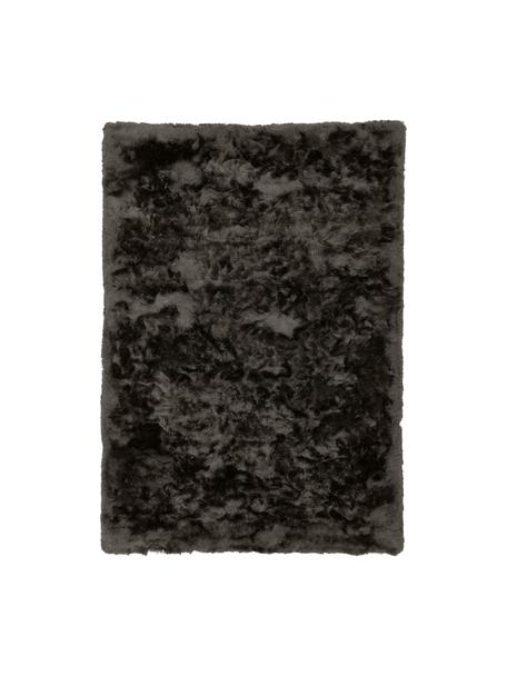 Tapis shaggy gris foncé longs poils Jimmy, Gris foncé, larg. 80 x long. 150 cm (taille XS)