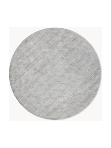 Ručně tkaný kulatý viskózový koberec Jane, Greige, Ø 115 cm (velikost S)