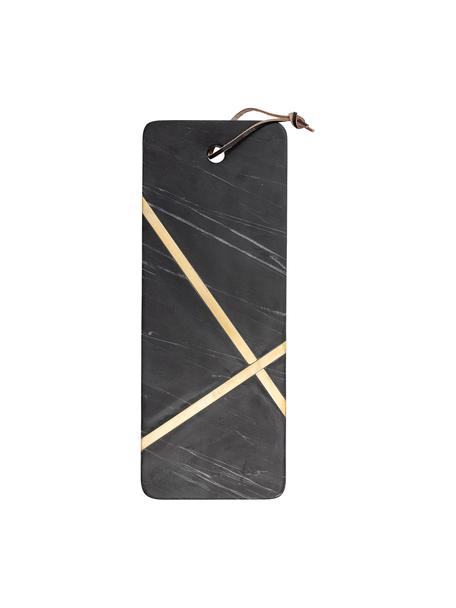 Planche à pain en marbre noir Elsi, 16 x 41 cm, Noir, larg. 16 x long. 41 cm