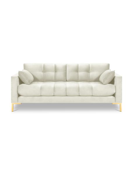 Sofa z aksamitu Mamaia (2-osobowa), Tapicerka: 100% aksamit poliestrowy , Nogi: metal powlekany, Jasnobeżowy aksamit, S 152 x G 92 cm