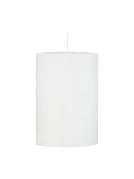Candela a colonna fatta a mano Rustic, Paraffina, Bianco, Ø 7 x Alt. 10 cm