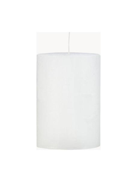 Candela a pilastro fatta a mano Rustic, Paraffina, Bianco, Ø 7 x Alt. 10 cm