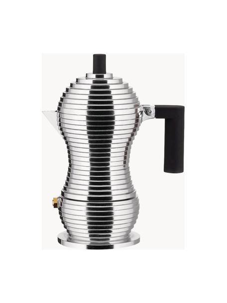 Cafetera espresso Pulcina, para 6 tazas, Recipiente: fundición de aluminio, Asa: poliamida, Plateado brillante, Ancho 13 x Alto 17 cm, para una taza