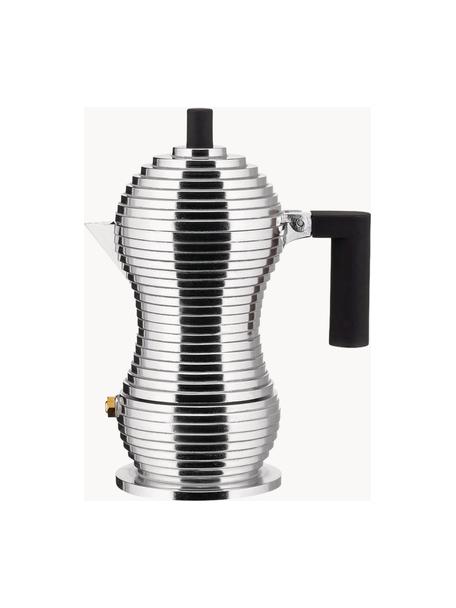 Espresso kávovar na jednu šálku Pulcina, Strieborná, čierna, Š 13 x V 17 cm
