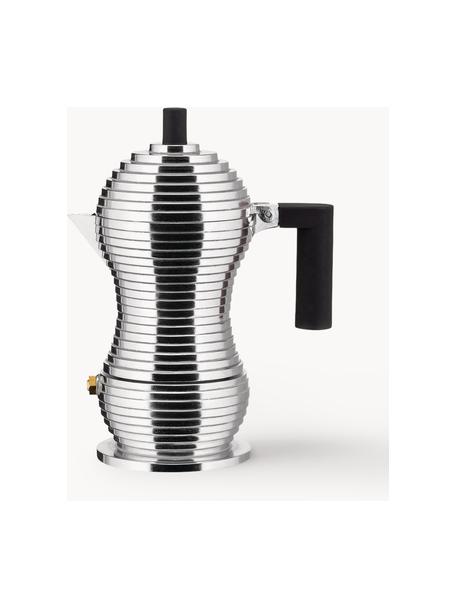 Cafetera espresso Pulcina, Recipiente: fundición de aluminio, Asa: poliamida, Plateado brillante, Ancho 13 x Alto 17 cm, para una taza