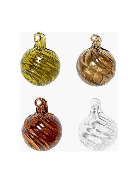 Boules de Noël soufflées bouche Twirl, 8 élém., Multicolore, Ø 4 cm